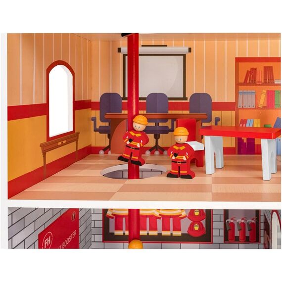 Globo Τριώροφος Ξύλινος Πυροσβεστικός Σταθμός 8014966399605 - Δώρα στο Oneirokosmos