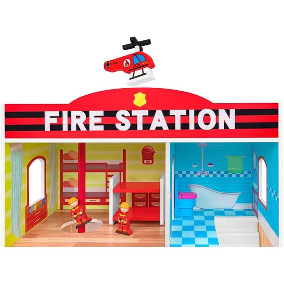 Globo Τριώροφος Ξύλινος Πυροσβεστικός Σταθμός 8014966399605 - Δώρα στο Oneirokosmos