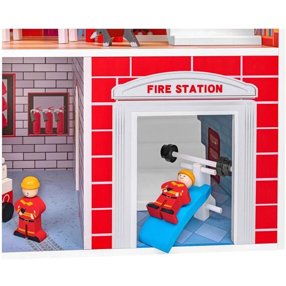 Globo Τριώροφος Ξύλινος Πυροσβεστικός Σταθμός 8014966399605 - Δώρα στο Oneirokosmos