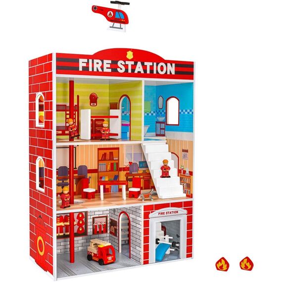 Globo Τριώροφος Ξύλινος Πυροσβεστικός Σταθμός 8014966399605 - Δώρα στο Oneirokosmos