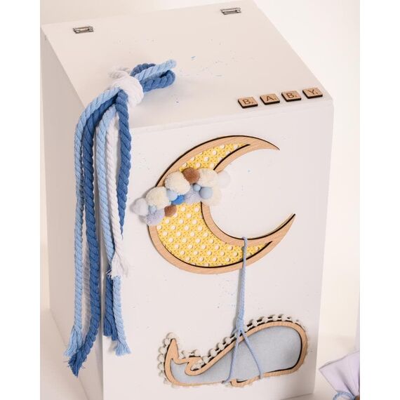 Il SorrisoΣετ Βάπτισης Φάλαινα και Φεγγάρι - Για Αγόρι στο Oneirokosmos