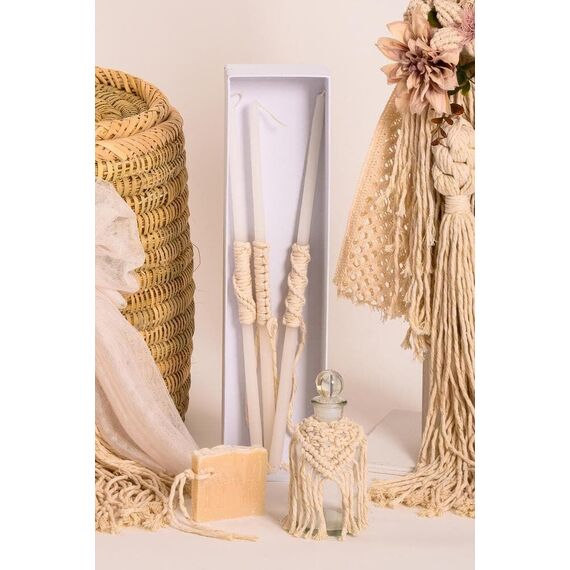 Il SorrisoΣετ Βάπτισης Λουλούδια Μακραμέ - Για Κορίτσι στο Oneirokosmos