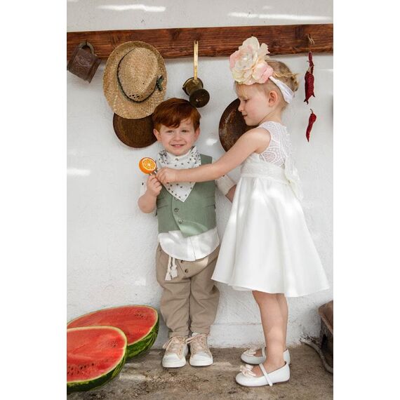 Bambolino:Kalliopi Βαπτιστικό ρούχο για κορίτσι 1319 - Ρούχα Βάπτισης για Κορίτσι στο Oneirokosmos