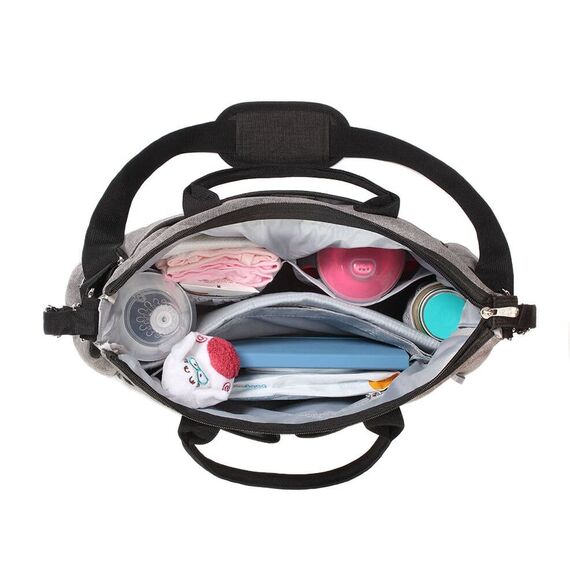 Babyono Τσάντα αλλαξιέρα "So City!"  BLACK-WHITE BN1423/07 - Τσάντες - Αλλαξιέρες στο Oneirokosmos