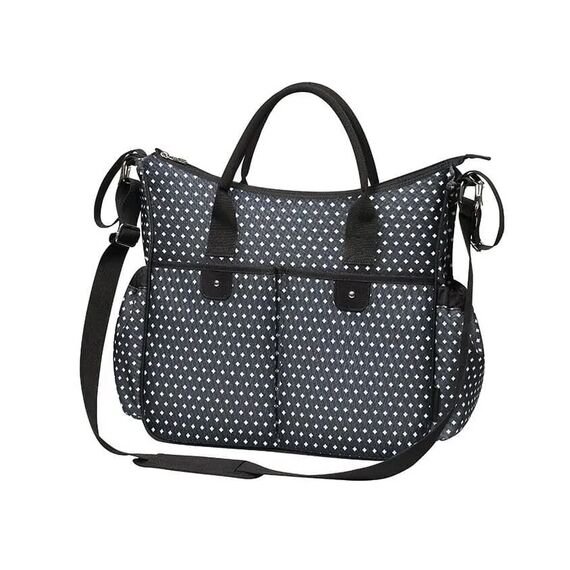 Babyono Τσάντα αλλαξιέρα "So City!"  BLACK-WHITE BN1423/07 - Τσάντες - Αλλαξιέρες στο Oneirokosmos