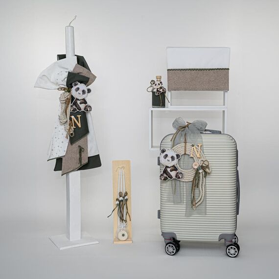 Loukia Χειροποίητο Σετ Βάπτισης Αρκουδάκι Πάντα για Αγόρι VAP528L - Για Αγόρι στο Oneirokosmos