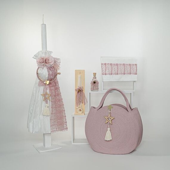 Loukia Χειροποίητο Σετ Βάπτισης  Αστέρι για Κορίτσι VAP506L - Για Κορίτσι στο Oneirokosmos