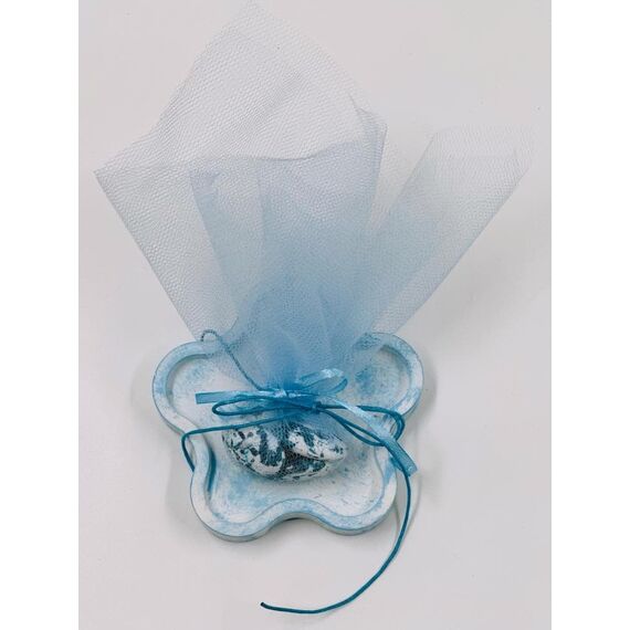 Μπομπονιέρα Βάπτισης Υγρής Πορσελάνης Blue Watercolor EPRITBW0009 - Για Αγόρι στο Oneirokosmos