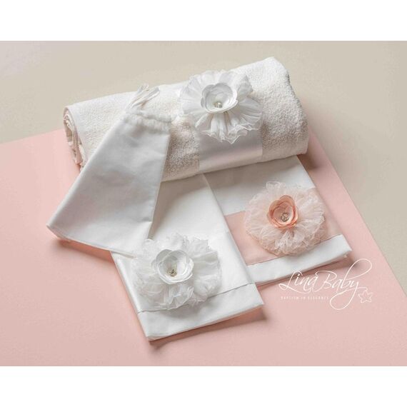 Lina Baby Σετ Λαδόπανο Πάβλοβα 1538 Εκρού - Λαδόπανα για Κορίτσι στο Oneirokosmos