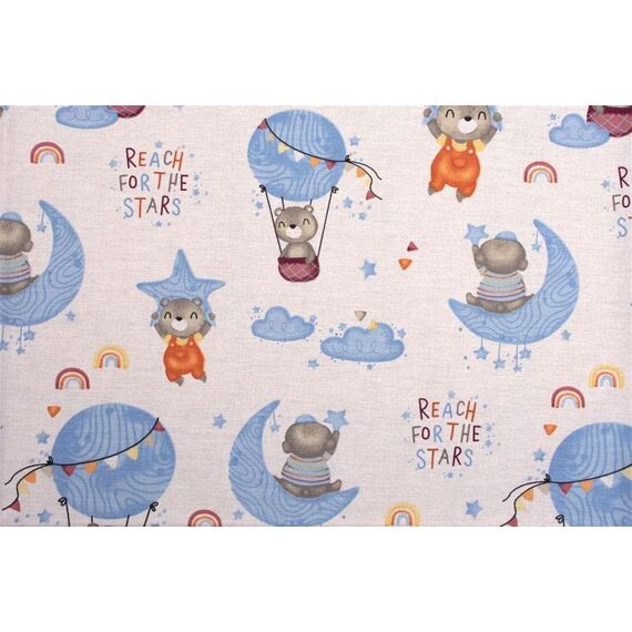 Dimcol Πάνα Αγκαλιάς Χασέ Cotton 100% 80x80 εκ.  Reach the Stars 191 Sky Blue - Πάνες-Λαβέτες-Σελτέδες στο Oneirokosmos