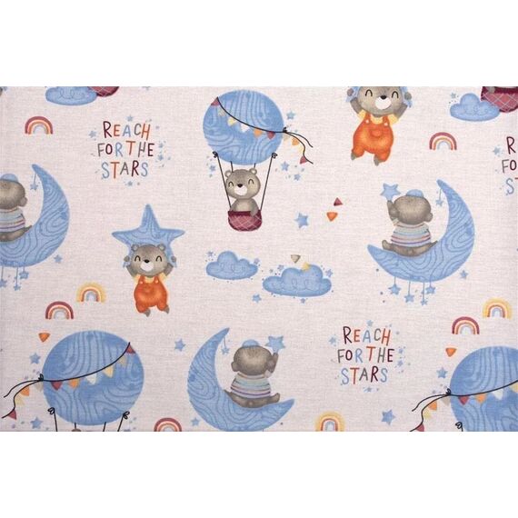 Dimcol Πάνα Αγκαλιάς Χασέ Cotton 100% 80x80 εκ.  Reach the Stars 191 Sky Blue - Πάνες-Λαβέτες-Σελτέδες στο Oneirokosmos