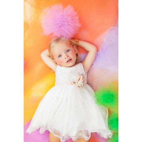 Bambolino:Myrto Βαπτιστικό ρούχο για κορίτσι 1337 - Ρούχα Βάπτισης για Κορίτσι στο Oneirokosmos