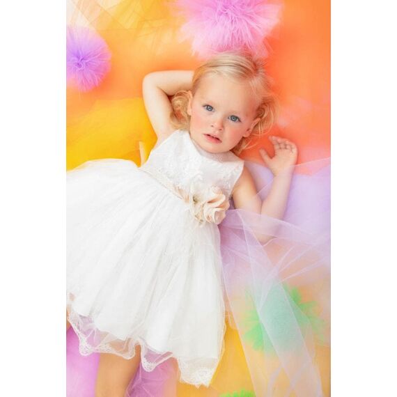 Bambolino:Myrto Βαπτιστικό ρούχο για κορίτσι 1337 - Ρούχα Βάπτισης για Κορίτσι στο Oneirokosmos