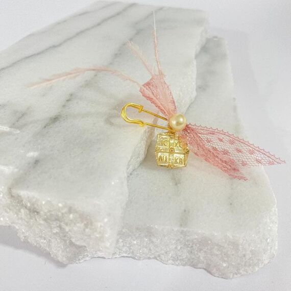 Afitexno Μαρτυρικό Βάπτισης Παραμάνα Πέτου με Επίχρυσο Κωνσταντινάτο 50τεμ. 24003 - Για Κορίτσι στο Oneirokosmos