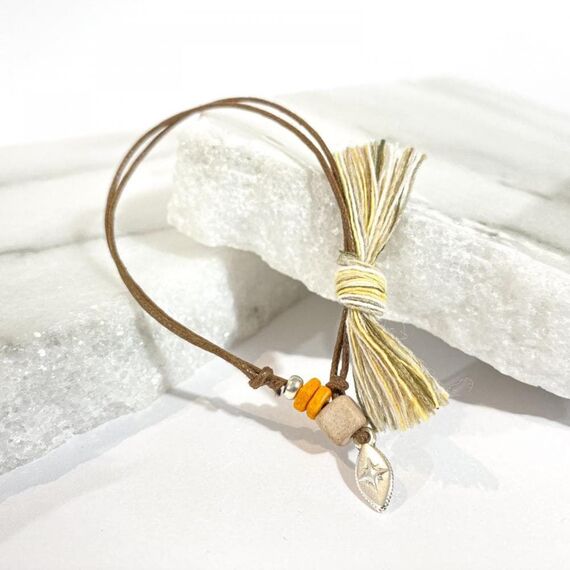 Afitexno Μαρτυρικό Βάπτισης  Βραχιόλι με Επάργυρο Στοιχείο Σταυρό. 50τεμ. 24051 - Για Αγόρι στο Oneirokosmos