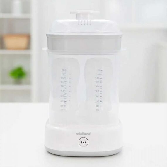 Miniland Αποστειρωτής Μπιμπερό Mini Steamy - Αποστειρωτές, Θερμαντήρες, Ατμομάγειρες, Μπλέντερ, Παρασκευαστές Γάλακτος στο Oneirokosmos