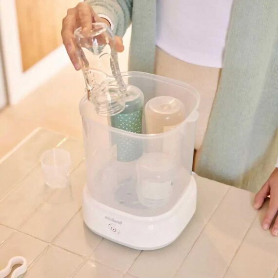 Miniland Αποστειρωτής Μπιμπερό Mini Steamy - Αποστειρωτές, Θερμαντήρες, Ατμομάγειρες, Μπλέντερ, Παρασκευαστές Γάλακτος στο Oneirokosmos