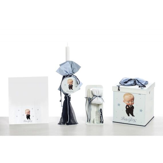 Σετ Βάπτισης με Θέμα Baby Boss 5τεμ. - Για Αγόρι στο Oneirokosmos