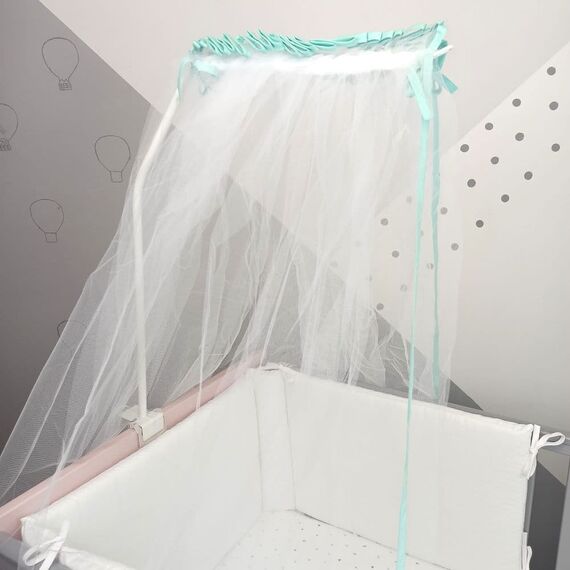 Baby Star Κουνουπιέρα Κούνιας από Τούλι με Ρέλι Μέντα 7201.ΜΕΝ - Κουνουπιέρες στο Oneirokosmos