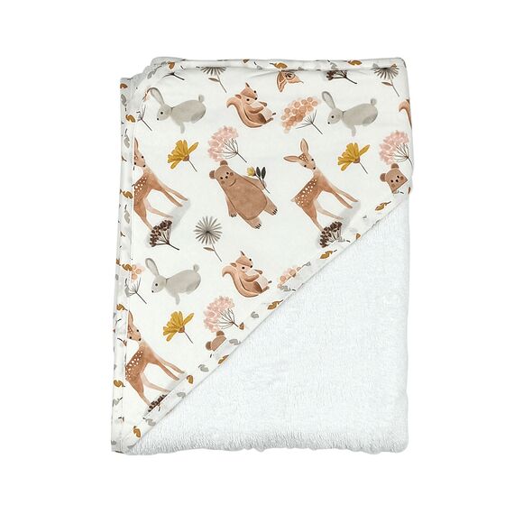 Baby Star Μπουρνούζι Τρίγωνο Forest Friends Λευκό 9987.Λ - Πετσέτες-Μπουρνούζια στο Oneirokosmos