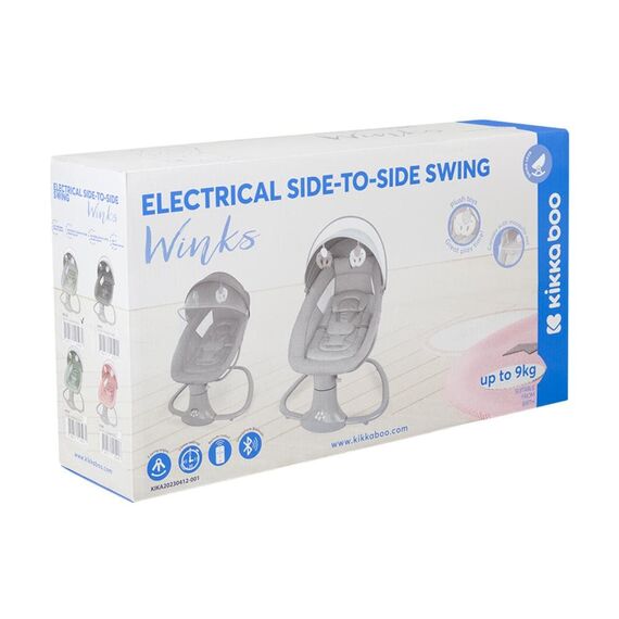 Kikka Boo Ηλεκτρικό  Ρηλάξ Side To Side Swing Winks Grey 31005010065 - Δώρα στο Oneirokosmos