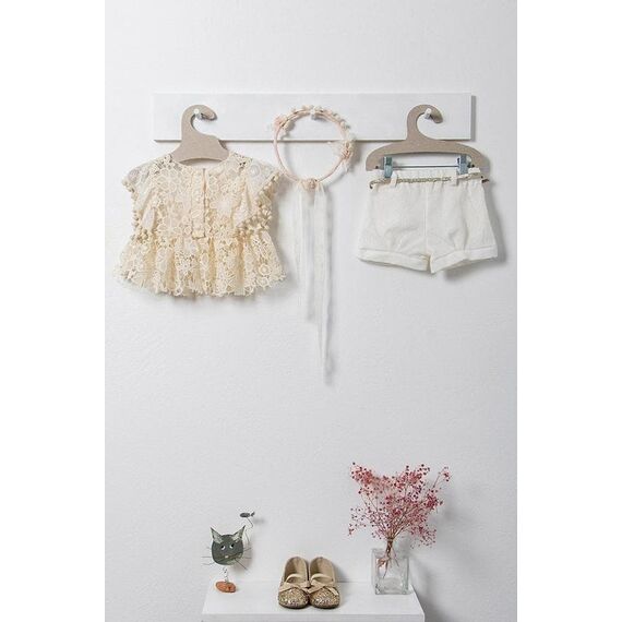 Bambolino: Roumpini Βαπτιστικό ρούχο για κορίτσι 8573 - Ρούχα Βάπτισης για Κορίτσι στο Oneirokosmos