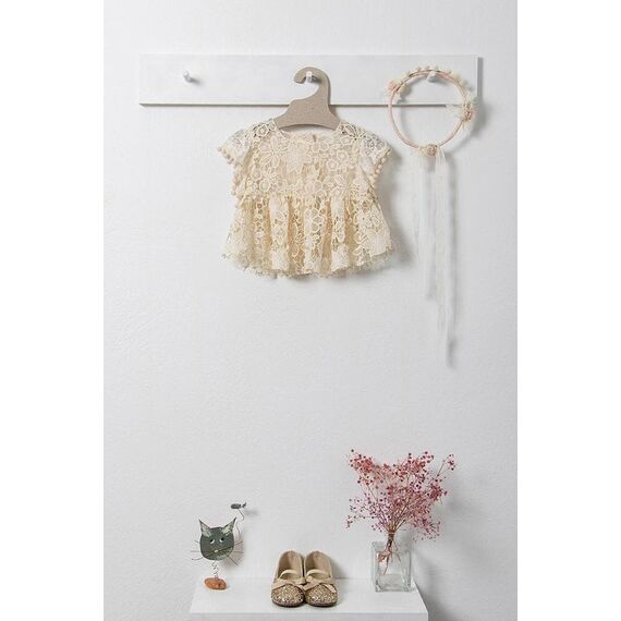 Bambolino: Roumpini Βαπτιστικό ρούχο για κορίτσι 8573 - Ρούχα Βάπτισης για Κορίτσι στο Oneirokosmos