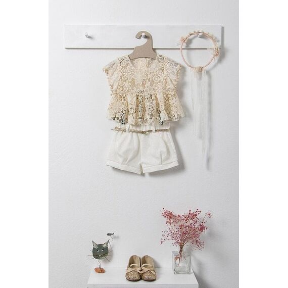 Bambolino: Roumpini Βαπτιστικό ρούχο για κορίτσι 8573 - Ρούχα Βάπτισης για Κορίτσι στο Oneirokosmos