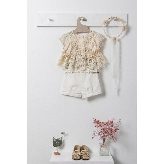 Bambolino: Roumpini Βαπτιστικό ρούχο για κορίτσι 8573 - Ρούχα Βάπτισης για Κορίτσι στο Oneirokosmos