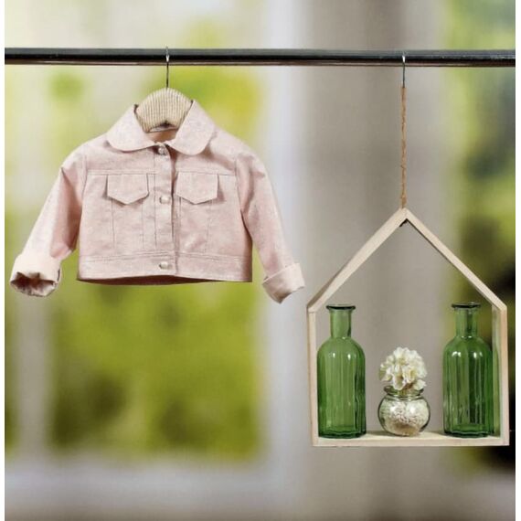 Bambolino: Athina Βαπτιστικό ζακετάκι για κορίτσι τύπου jean 8747 - Ρούχα Βάπτισης για Κορίτσι στο Oneirokosmos