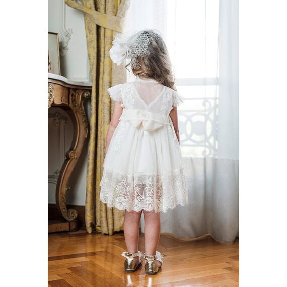 Bambolino: Elpida Βαπτιστικό ρούχο για κορίτσι 9105 - Ρούχα Βάπτισης για Κορίτσι στο Oneirokosmos