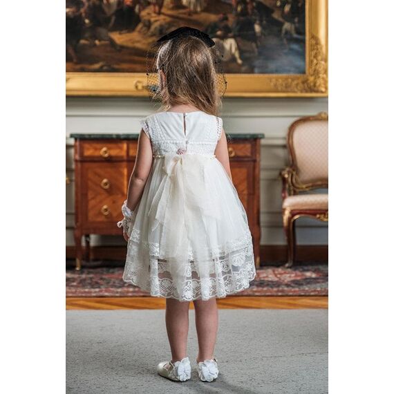 Bambolino: Mikaela Βαπτιστικό ρούχο για κορίτσι 9137 - Ρούχα Βάπτισης για Κορίτσι στο Oneirokosmos