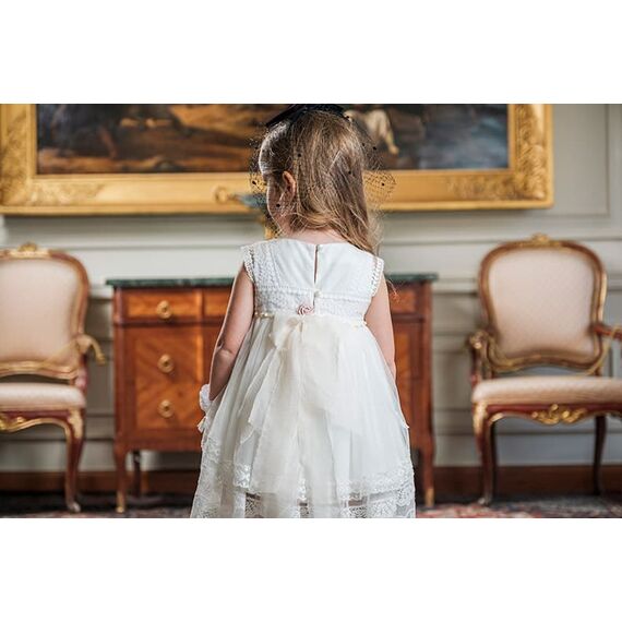 Bambolino: Mikaela Βαπτιστικό ρούχο για κορίτσι 9137 - Ρούχα Βάπτισης για Κορίτσι στο Oneirokosmos