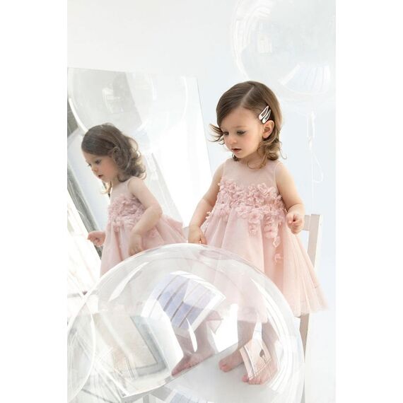 Bambolino: Marina Βαπτιστικό ρούχο για κορίτσι 9308 - Ρούχα Βάπτισης για Κορίτσι στο Oneirokosmos