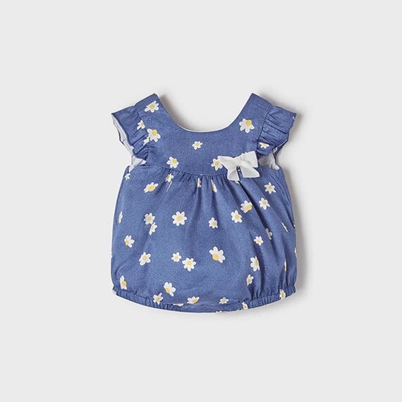 Mayoral Φορμάκι Κοντό Σταμπωτό ECOFRIENDS Νεογέννητο Κορίτσι Indigo 22-01601-028 ** - Newborm στο Oneirokosmos