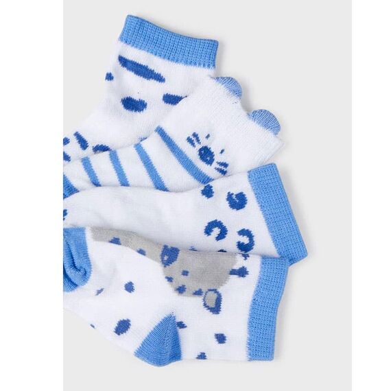 Mayoral Σετ 4 Καλτσάκια Ζωάκια ECOFRIENDS Νεογέννητο Αγόρι Dream Blue 22-09473-077 ** - Newborm στο Oneirokosmos