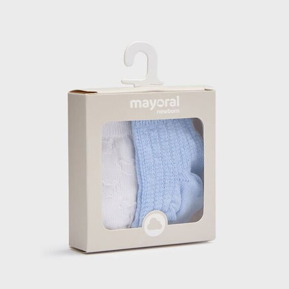Mayoral Σετ 2 Καλτσάκια Νεογέννητο Αγόρι Σιέλ 22-09474-092 ** - Newborm στο Oneirokosmos