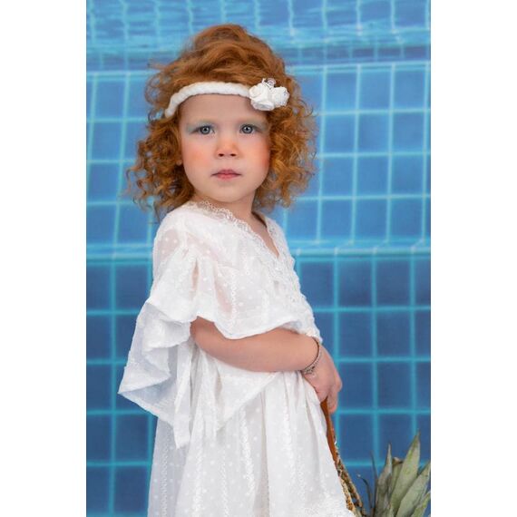 Bambolino:Alkmini Βαπτιστικό ρούχο για κορίτσι 9876 - Ρούχα Βάπτισης για Κορίτσι στο Oneirokosmos