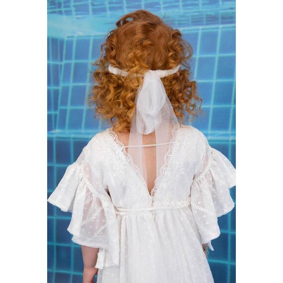Bambolino:Alkmini Βαπτιστικό ρούχο για κορίτσι 9876 - Ρούχα Βάπτισης για Κορίτσι στο Oneirokosmos
