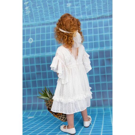 Bambolino:Alkmini Βαπτιστικό ρούχο για κορίτσι 9876 - Ρούχα Βάπτισης για Κορίτσι στο Oneirokosmos