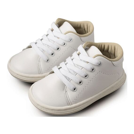 Babywalker Δετό Σνίκερ BS3030 Λευκό - Βαπτιστικό Παπούτσι για Αγόρι στο Oneirokosmos