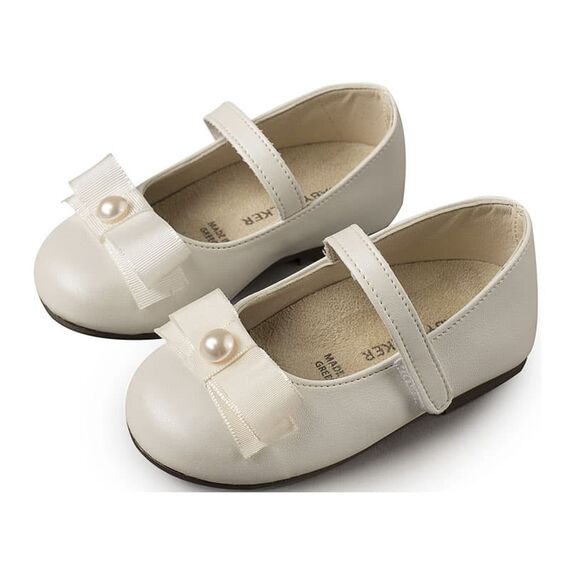 Babywalker Γοβάκι Μονή Μπαρέτα με Φιόγκο BS3500 Εκρού - Βαπτιστικό Παπούτσι για Κορίτσι στο Oneirokosmos