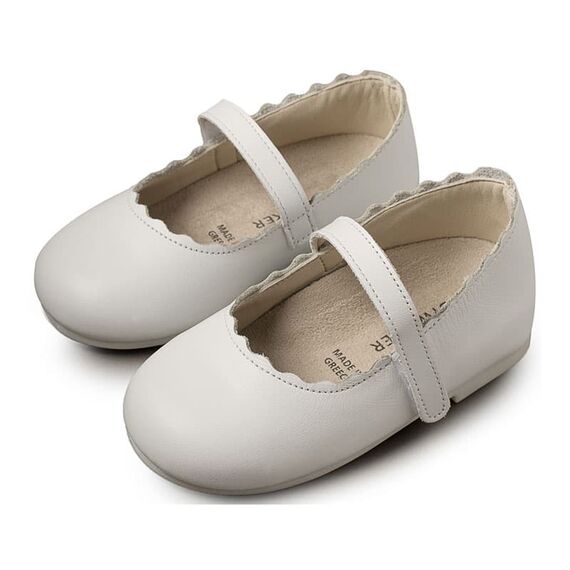 Babywalker Γοβάκι  Μονή Μπαρέτα με Κουλεδάκι  BW4597 Λευκό - Βαπτιστικό Παπούτσι για Κορίτσι στο Oneirokosmos