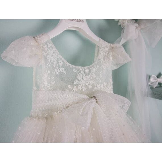 Bambolino: Melissa Βαπτιστικό ρούχο για κορίτσι 9518 - Ρούχα Βάπτισης για Κορίτσι στο Oneirokosmos