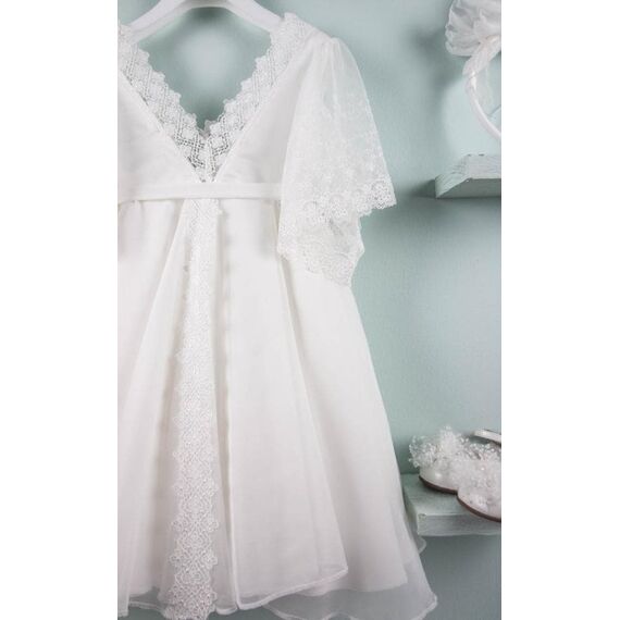 Bambolino:Paulina Βαπτιστικό ρούχο για κορίτσι 9528 - Ρούχα Βάπτισης για Κορίτσι στο Oneirokosmos