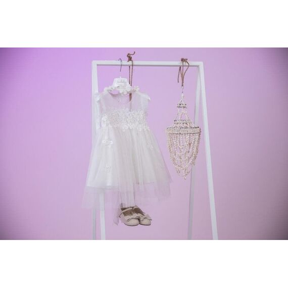 Bambolino:Sofia Βαπτιστικό ρούχο για κορίτσι 9822 - Ρούχα Βάπτισης για Κορίτσι στο Oneirokosmos