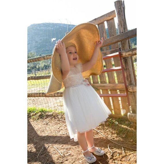 Bambolino:Megan Βαπτιστικό ρούχο για κορίτσι 9825 - Ρούχα Βάπτισης για Κορίτσι στο Oneirokosmos