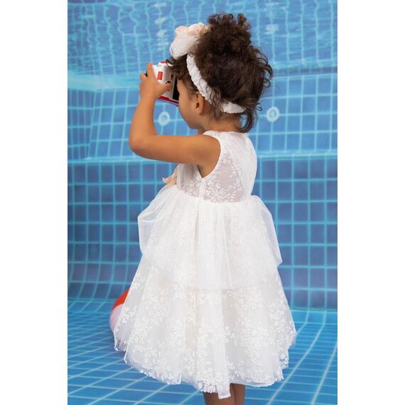 Bambolino:Ourania Βαπτιστικό ρούχο για κορίτσι 9850 - Ρούχα Βάπτισης για Κορίτσι στο Oneirokosmos