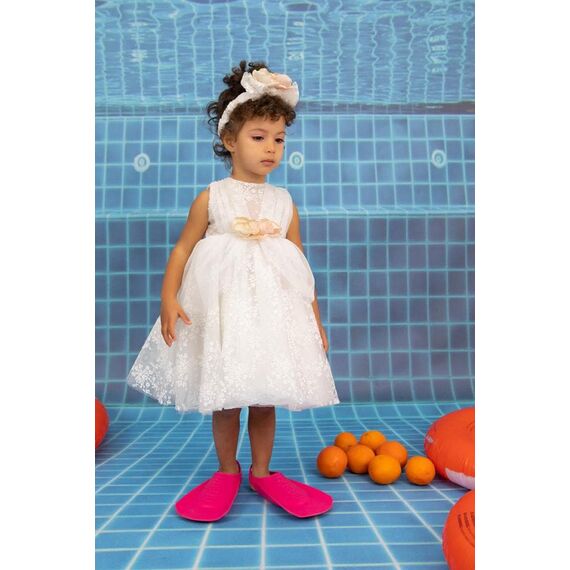 Bambolino:Ourania Βαπτιστικό ρούχο για κορίτσι 9850 - Ρούχα Βάπτισης για Κορίτσι στο Oneirokosmos