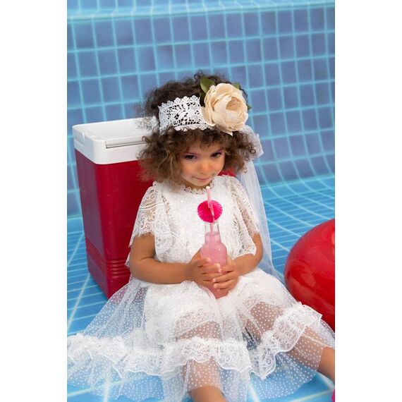 Bambolino:Theofania Βαπτιστικό ρούχο για κορίτσι 9888 - Ρούχα Βάπτισης για Κορίτσι στο Oneirokosmos